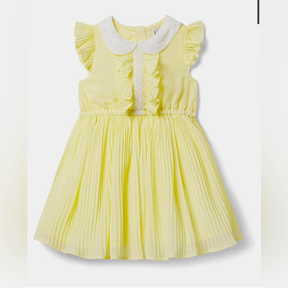 Janie and Jack Girls Pleated Chiffon Dress